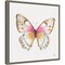 Colorful Breeze XI (Butterfly) by Lisa Audit 16-in. W x 16-in. H. Canvas Wall Art Print Framed in Grey